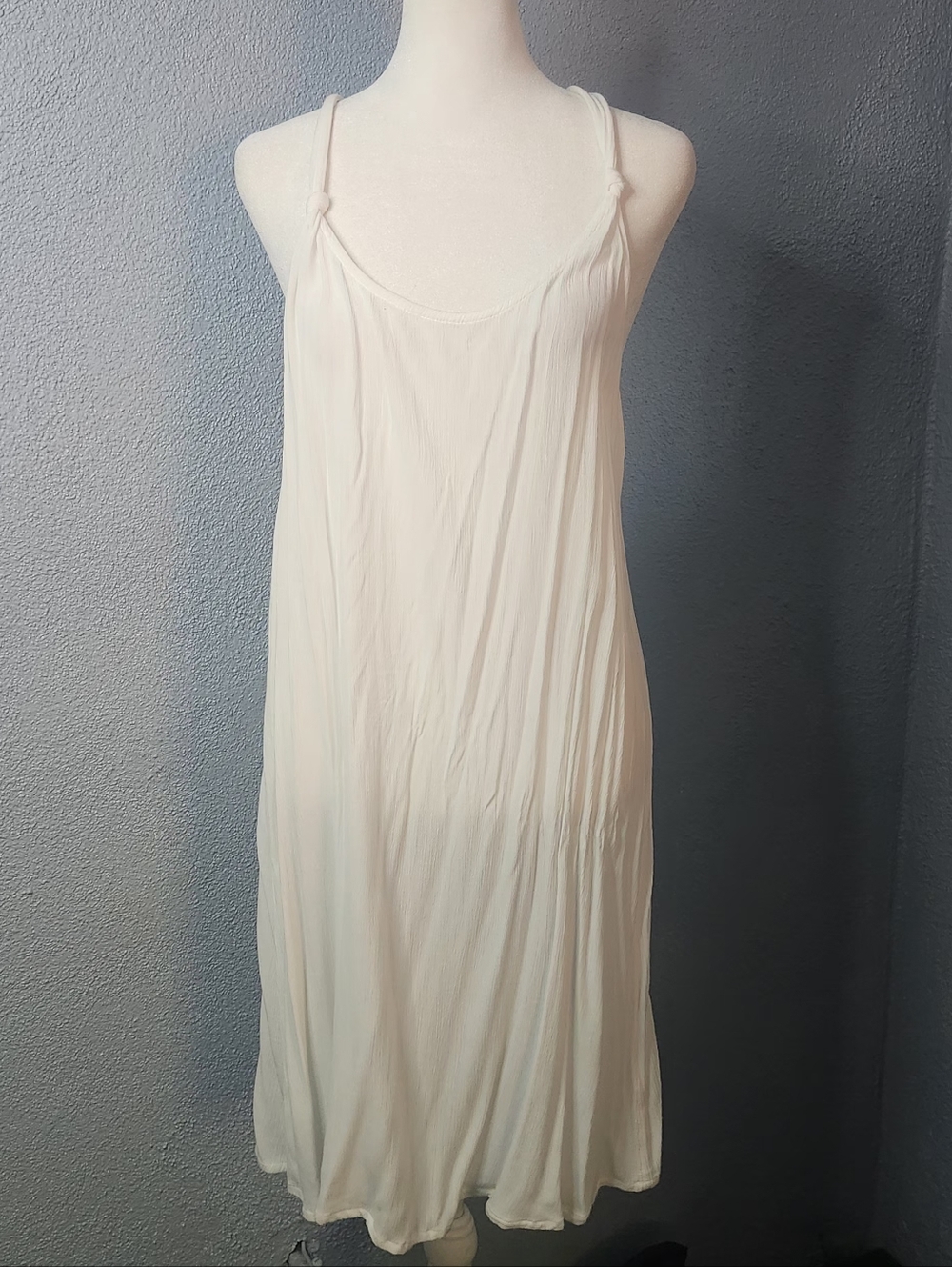 BCBG Paris White Knotted Slip Dress